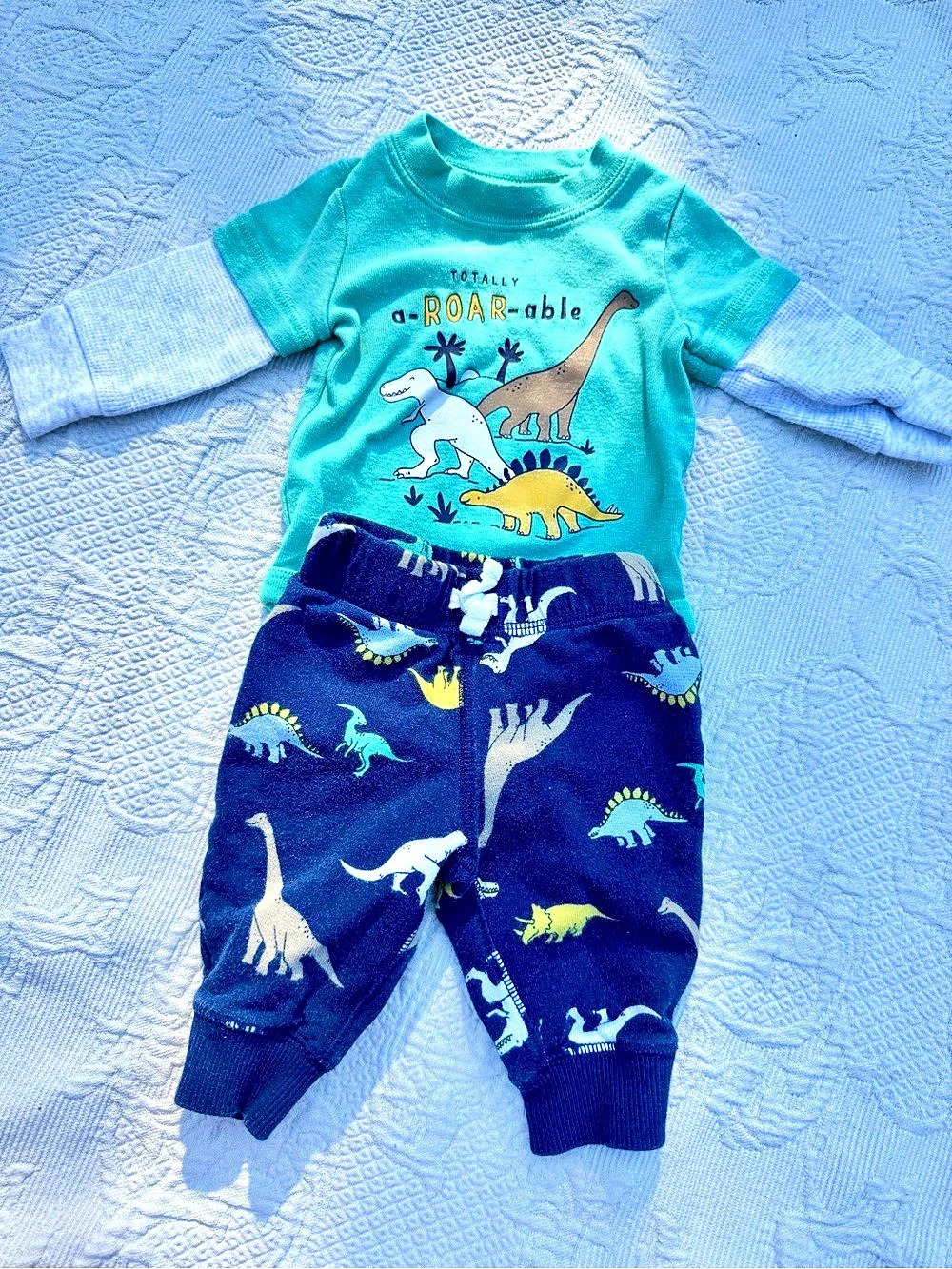 Carter's Dinosaur Footie Set Baby 3M Like New
